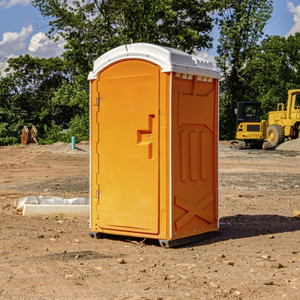 how often are the porta potties cleaned and serviced during a rental period in Brunswick County